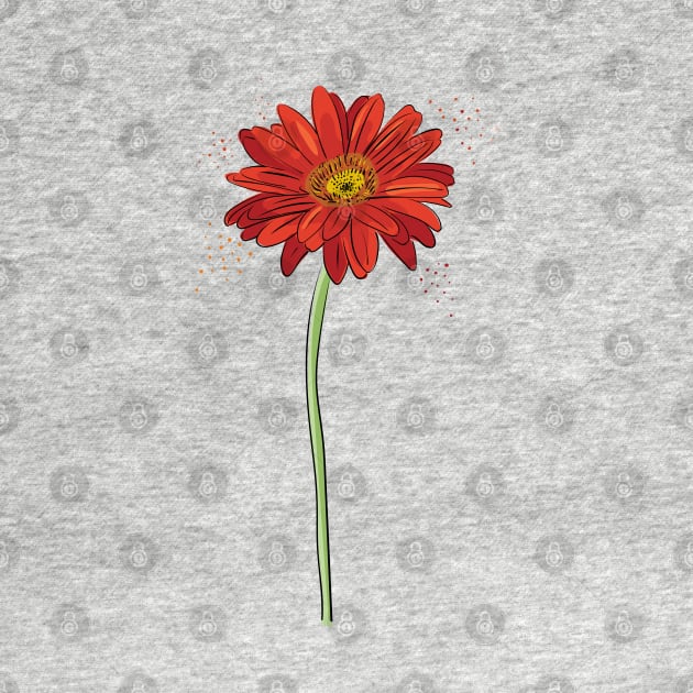 Gerbera red star by Catdog